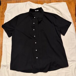 Classic Black Men's Casual Button-Down Shirt